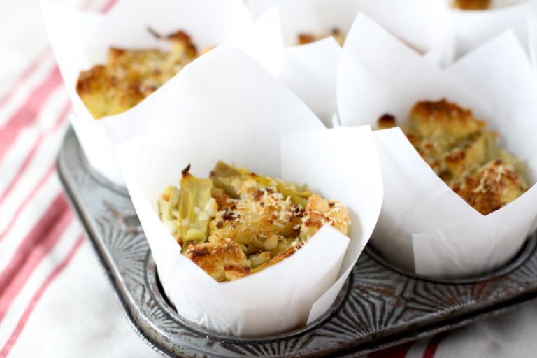 Savory Bread Pudding With Artichokes And Goat Cheese